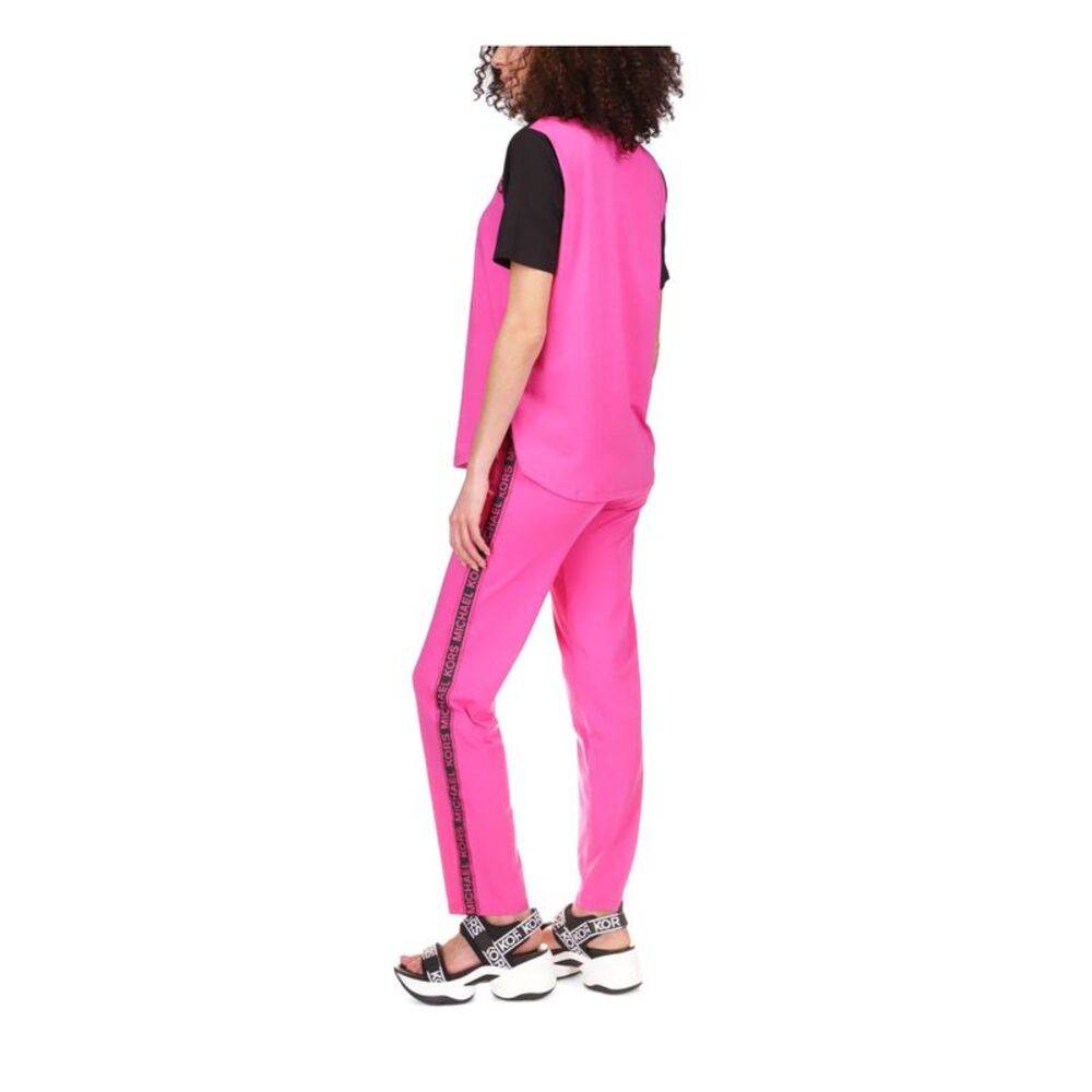 MICHAEL MICHAEL KORS Womens Pink Logo Short Sleeve Crew Neck T-Shirt Petites P\M - Picture 3 of 4